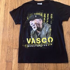Vasco nonstop live 19 concert black tee size small